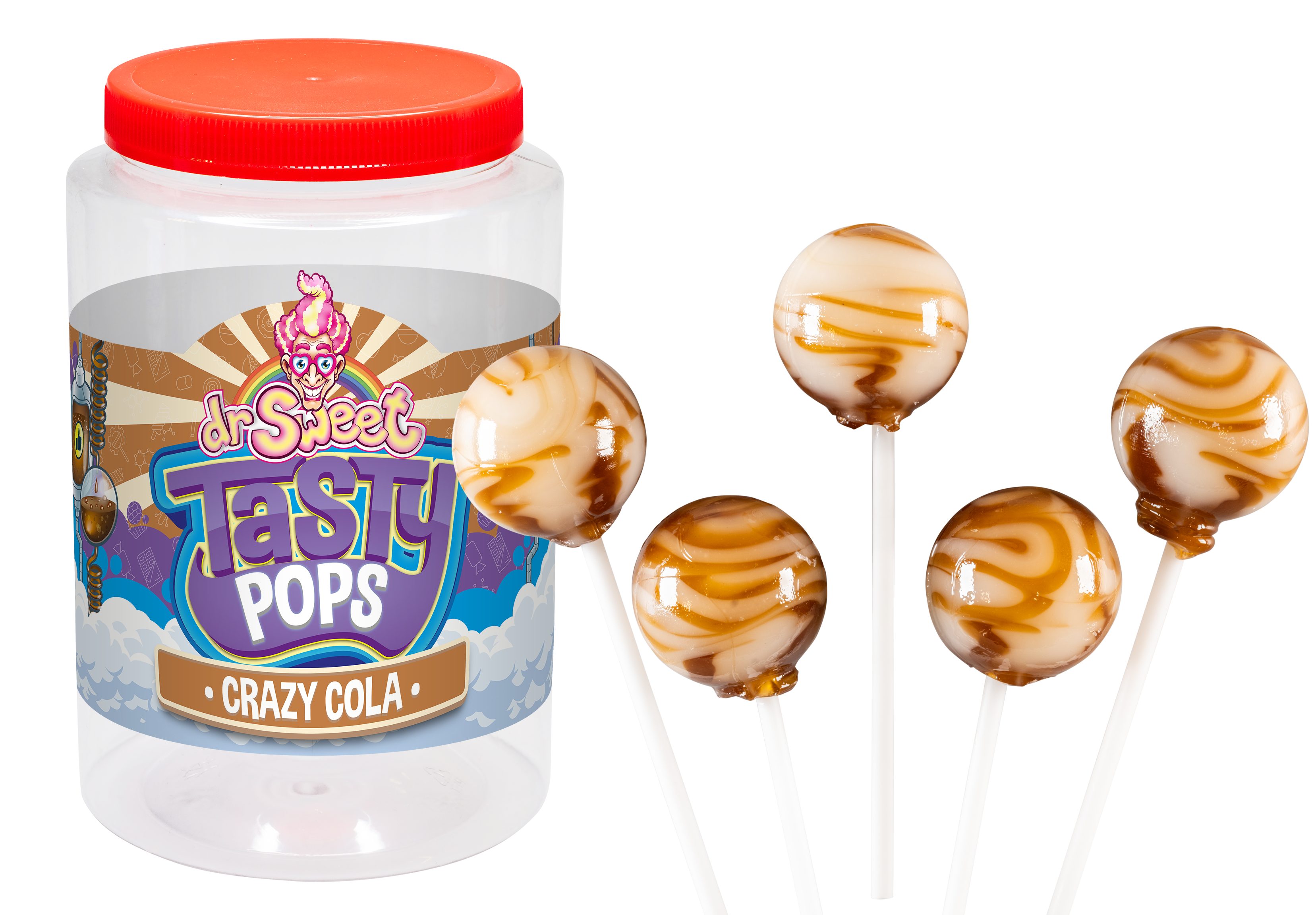 Dr. Sweet Tasty Pop Crazy Cola 28 gr.