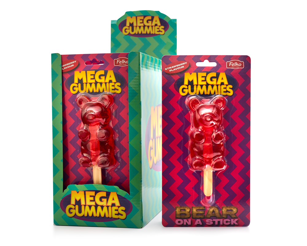 Mega Gummies ourson sur bâtonnet 120 g
