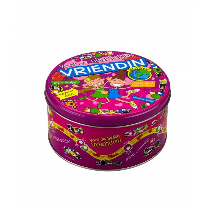 Boîte à bonbons garnie Amie et 500 g