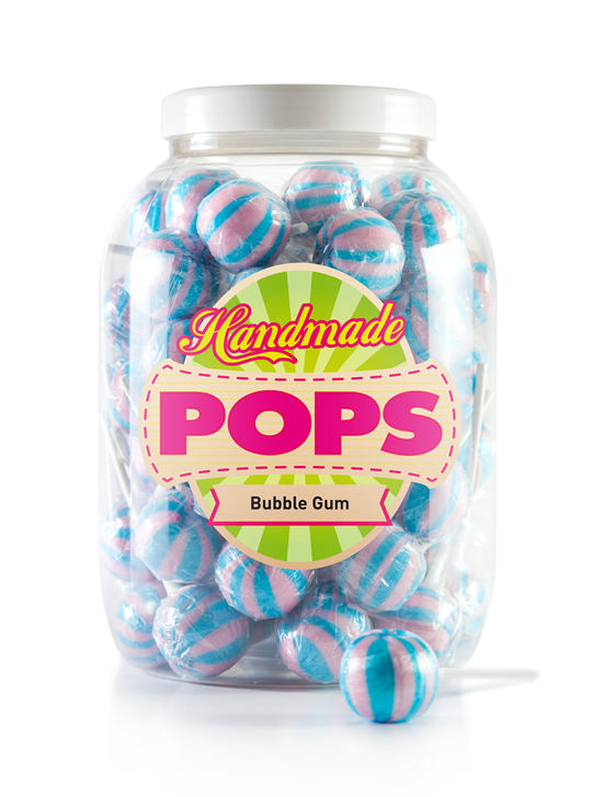 Ball Pop Bubble Gum, pot recharge - 70 sucettes