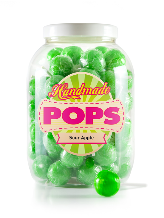 Ball Pop Sour Apple, pot recharge - 70 sucettes