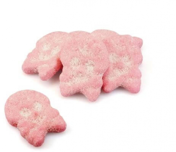 Bubs Crânes en mousse à la framboise 200 grammes