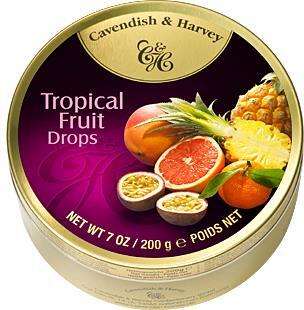 Bonbons aux fruits tropicaux Cavendish Harvey 175g
