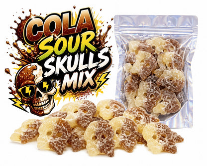 Bubs Têtes de mort acidulées au cola 250 g