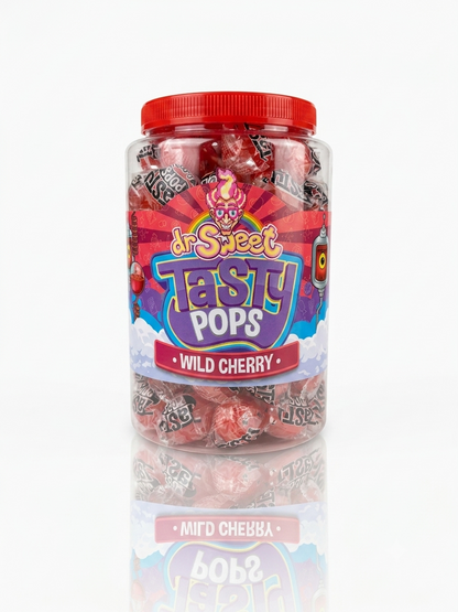 Dr. Sweet Tasty Pop Cerise sauvage 70 pièces