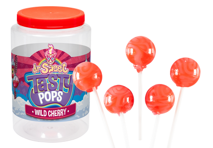 Dr. Sweet Tasty Pop Cerise sauvage 70 pièces