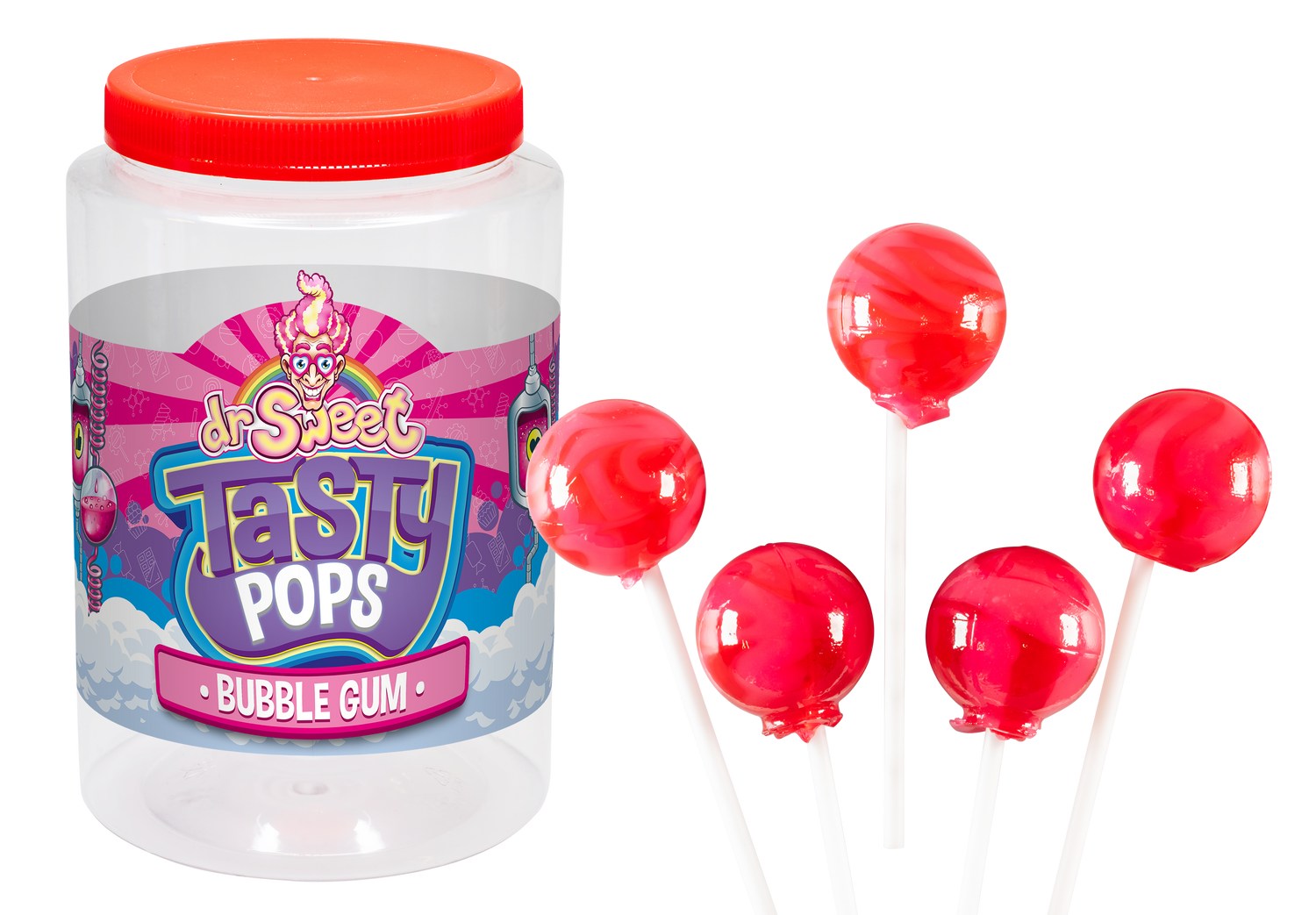 Dr. Sweet Tasty Pop Chewing-gum 28 gr