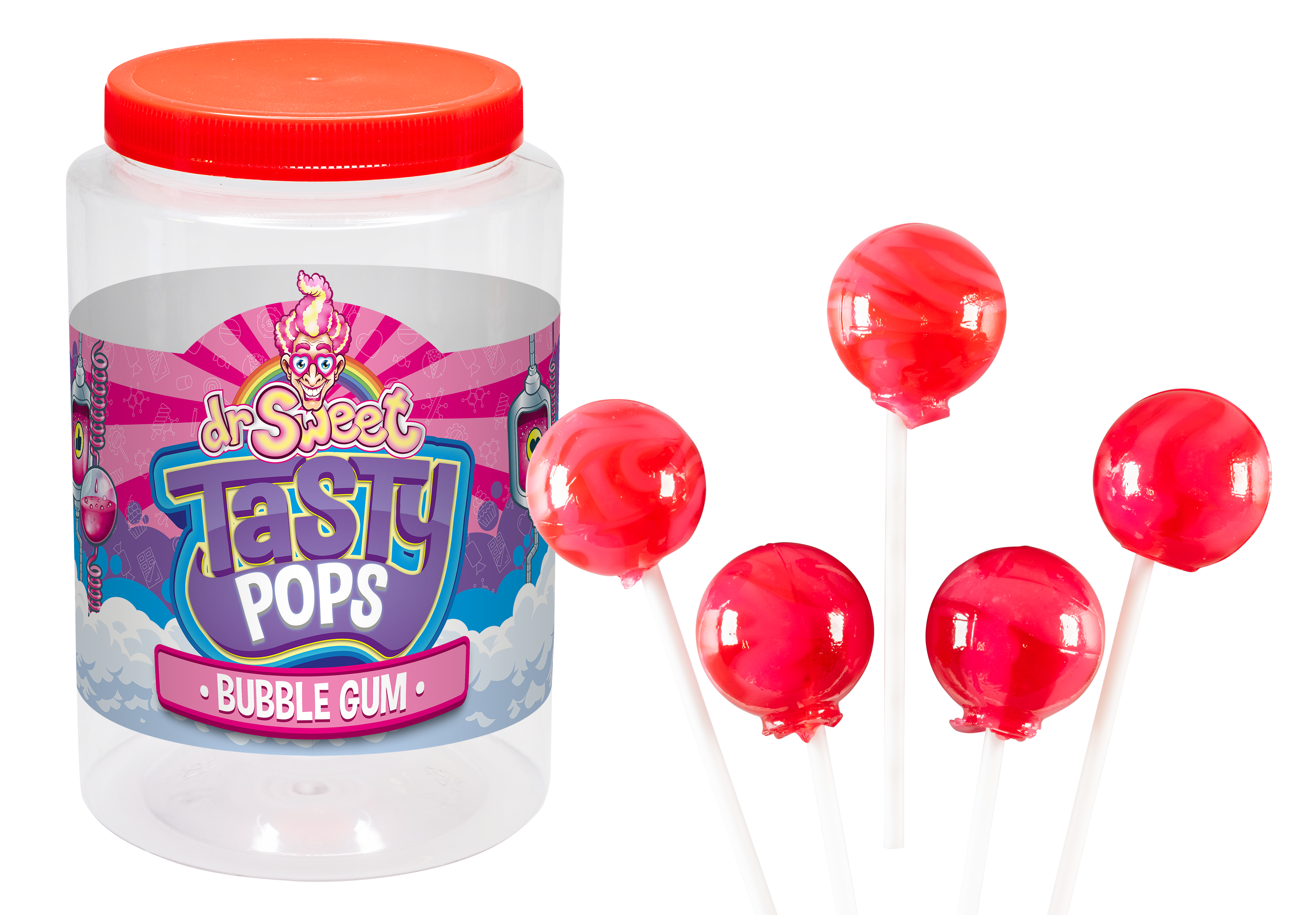 Dr. Sweet Tasty Pop Chewing-gum 28 gr