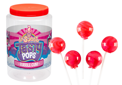 Dr. Sweet Tasty Pop Chewing-gum à bulles 70 pièces