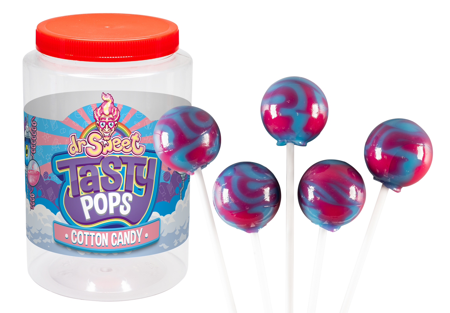 Dr. Sweet Tasty Pop barbe à papa 28 gr.