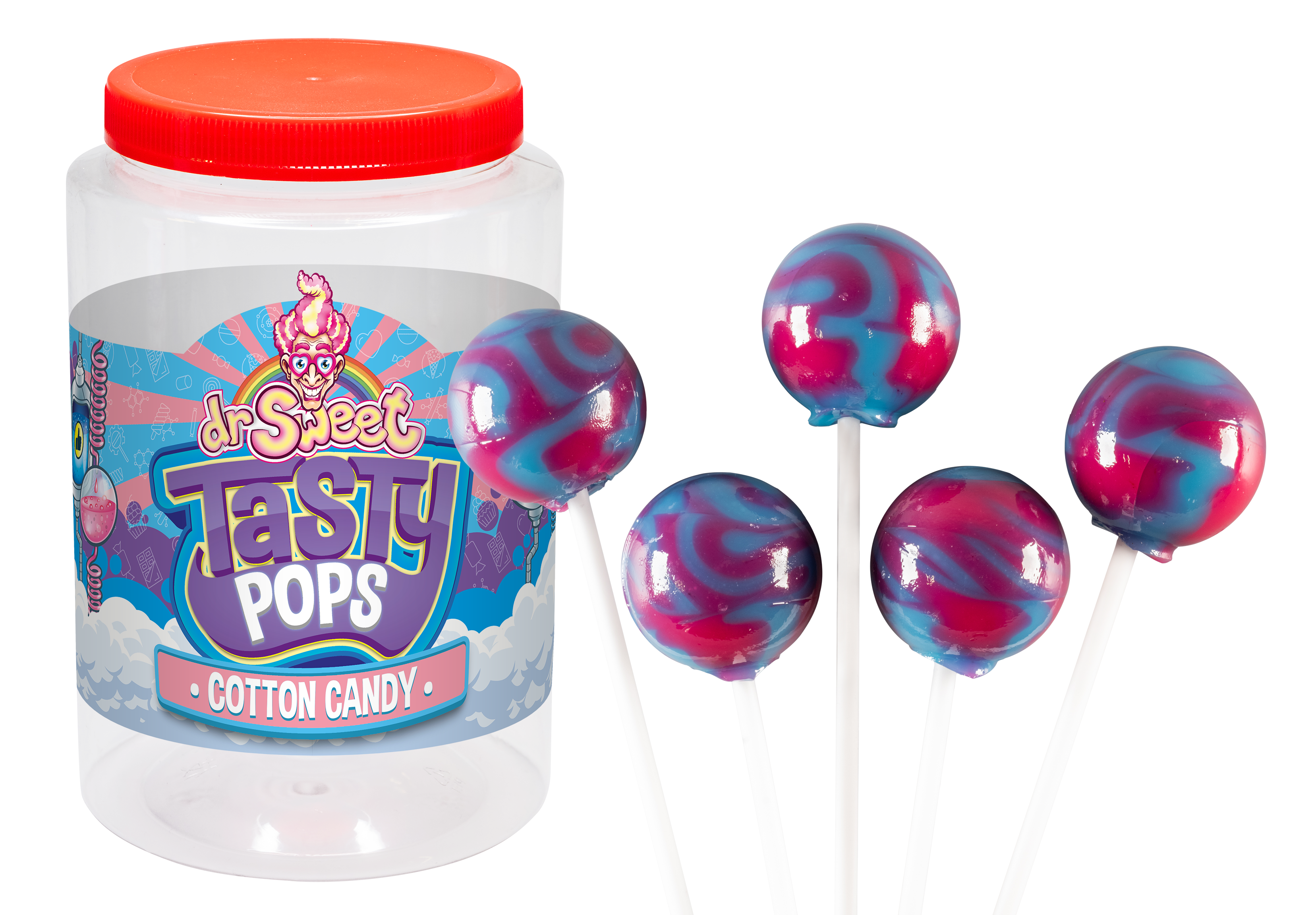 Dr. Sweet Tasty Pop barbe à papa 28 gr.