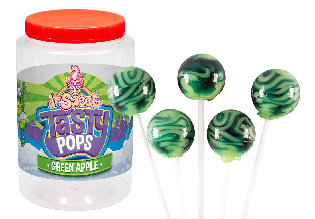 Dr. Sweet Tasty Pop Pomme verte 70 pièces