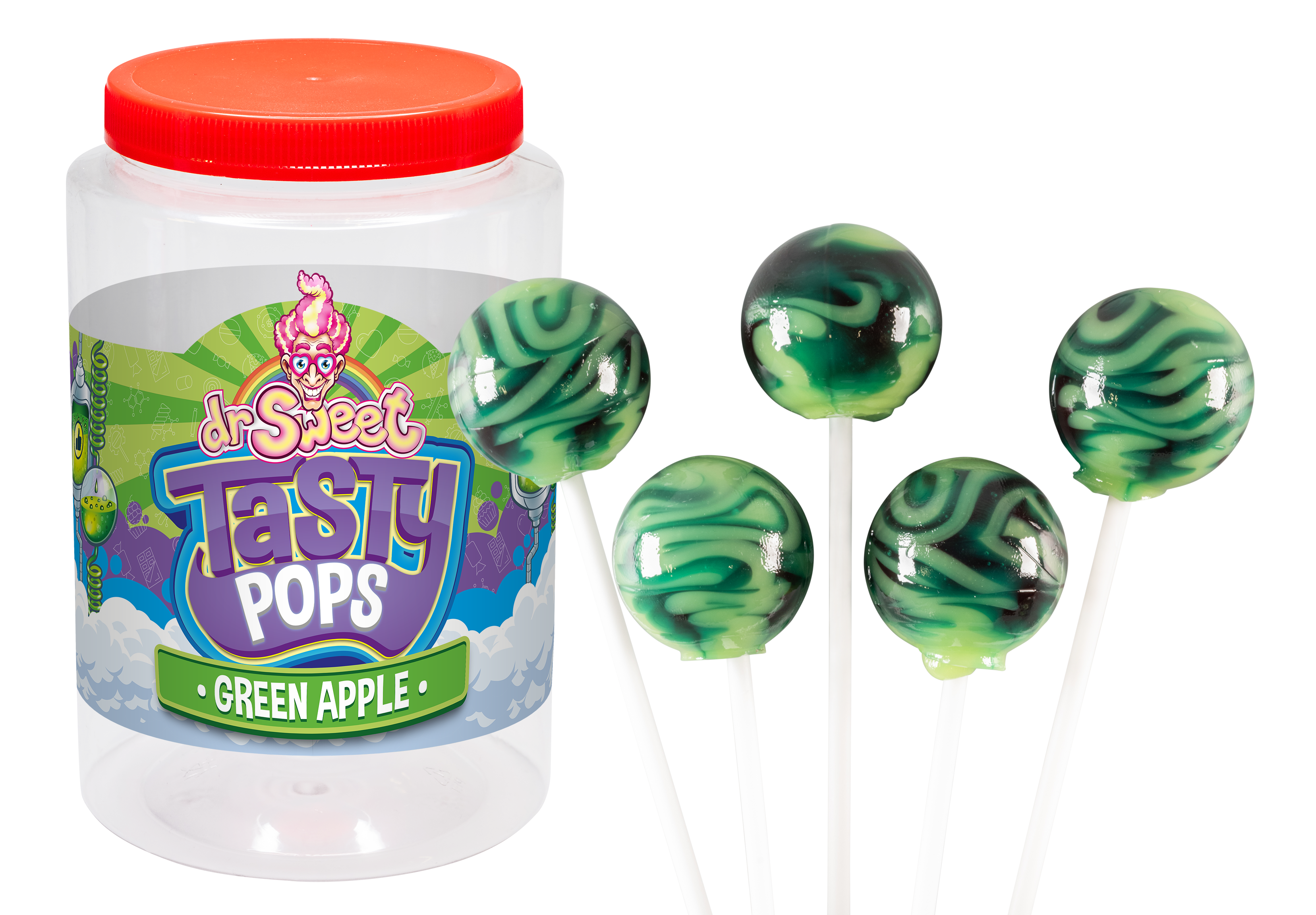 Dr. Sweet Tasty Pop pomme verte 28 gr.