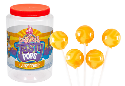 Dr. Sweet Tasty Pop Pêche juteuse 70 pièces