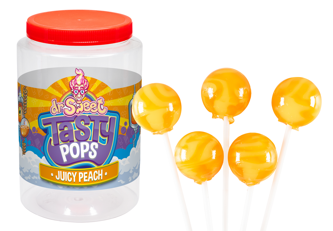 Dr. Sweet Tasty Pop Pêche juteuse 28 gr