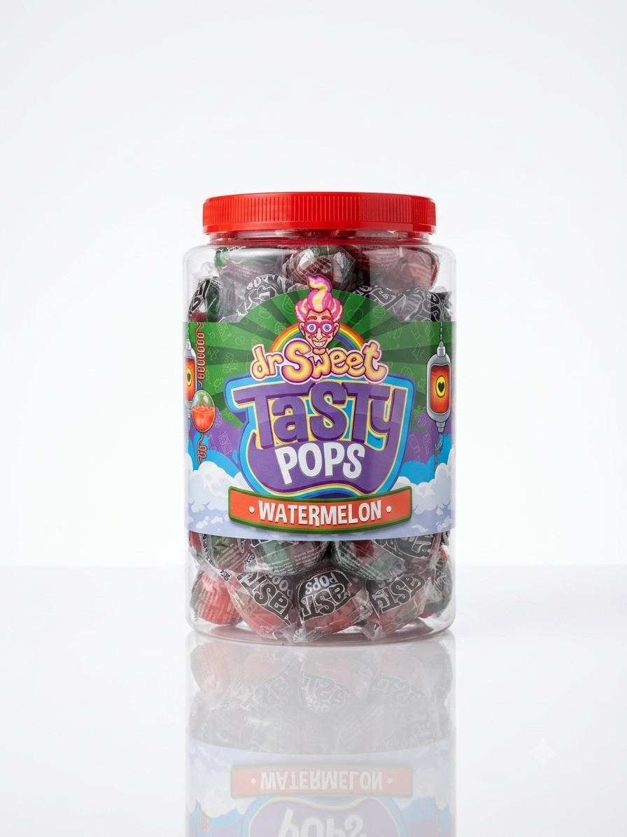 Dr. Sweet Tasty Pop Pastèque 70 pièces