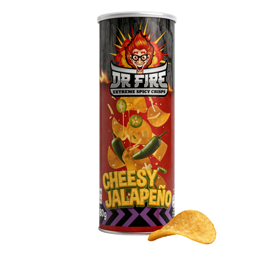 Dr. Fire Chips au fromage et jalapeño 80 g