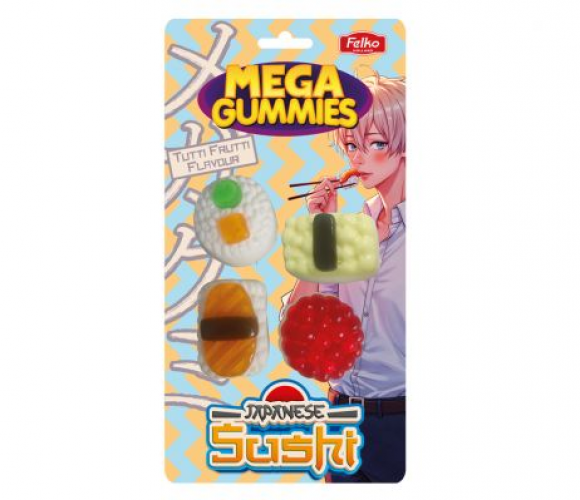 Mega Gummies Sushi japonais 120 grammes