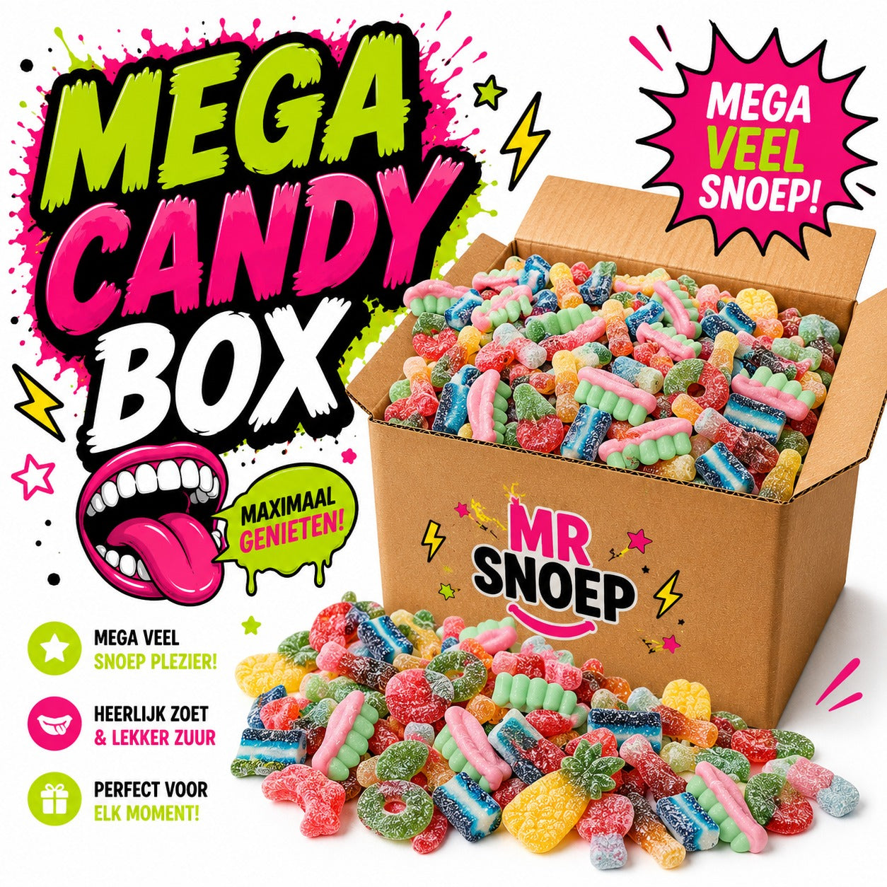 Méga boîte mystère de bonbons