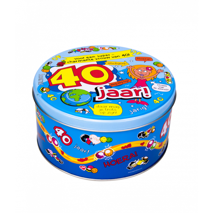 Boîte à bonbons garnie Femme 40 ans et 500 g
