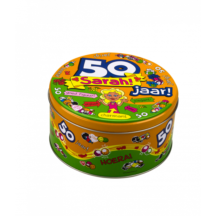 Boîte à bonbons garnie Sarah et 500 g