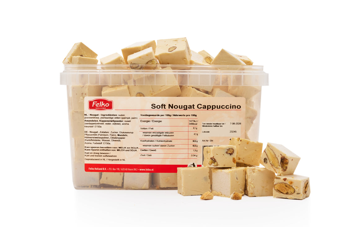 Soft nougat cappuccino 250 grammes