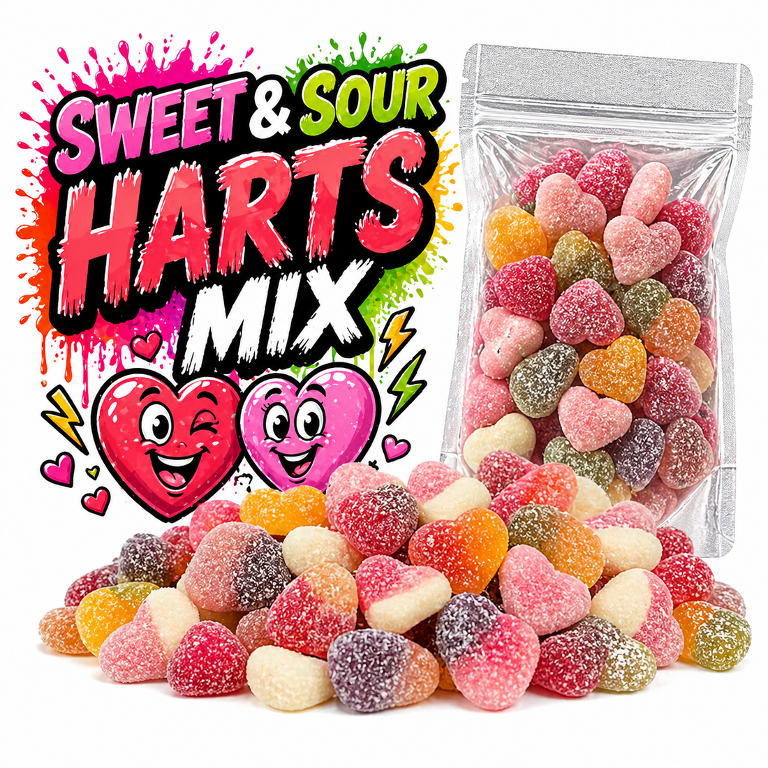 Mix de cœurs sucrés &amp; acidulés