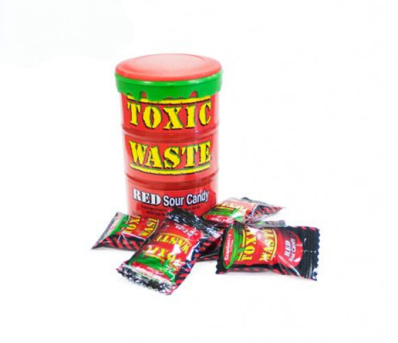 Toxic Waste baril de bonbons acidulés rouges 42 g