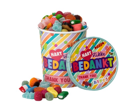Seau de bonbons Merci