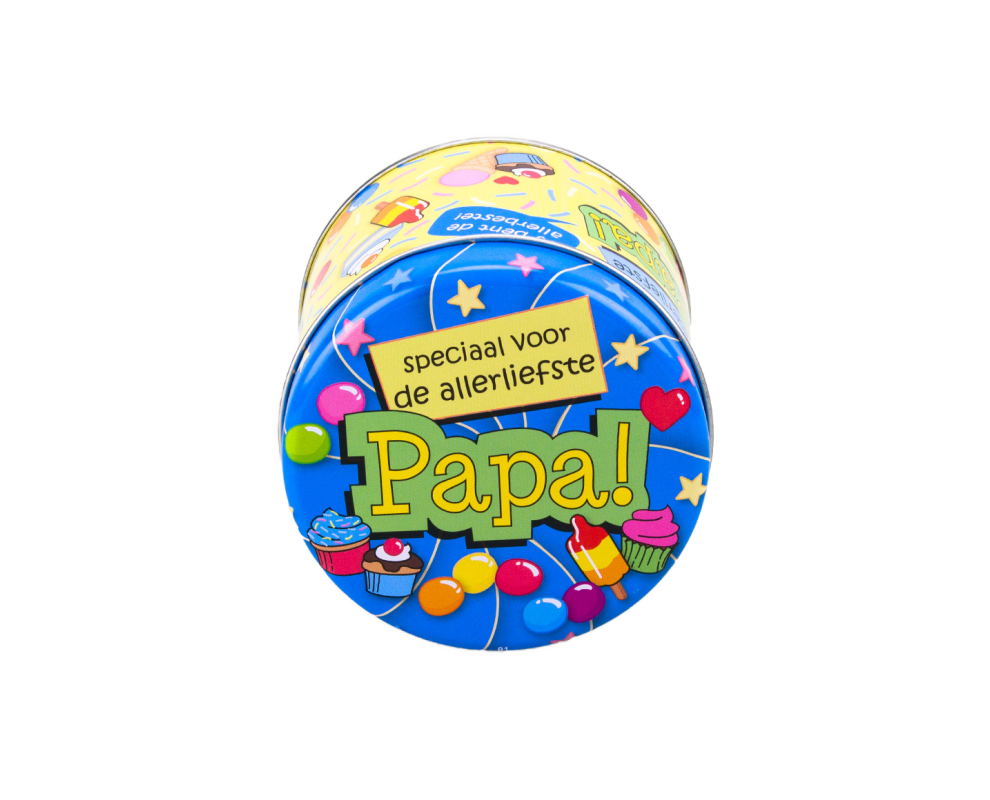 Boîtes de bonbons remplies et papa et 250 grammes