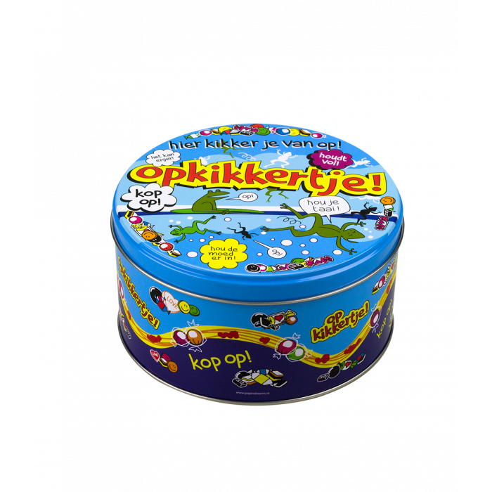 Boîte à bonbons garnie Opkikkertje, 500 grammes